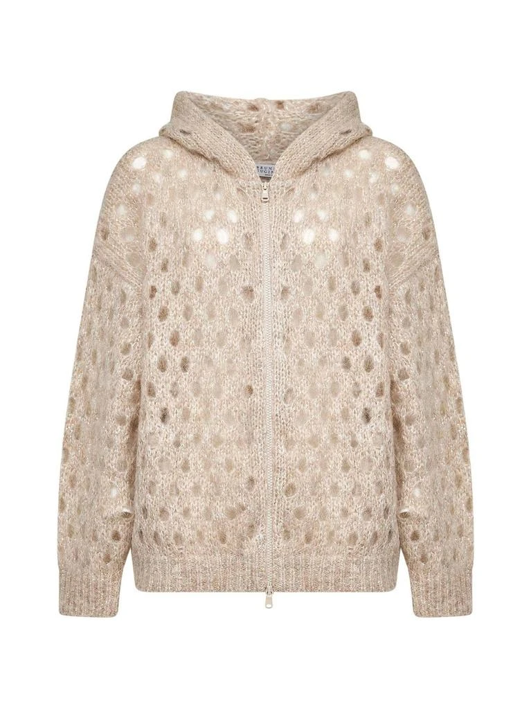 Brunello Cucinelli Brunello Cucinelli Zip-Up Hooded Cardigan from Cettire