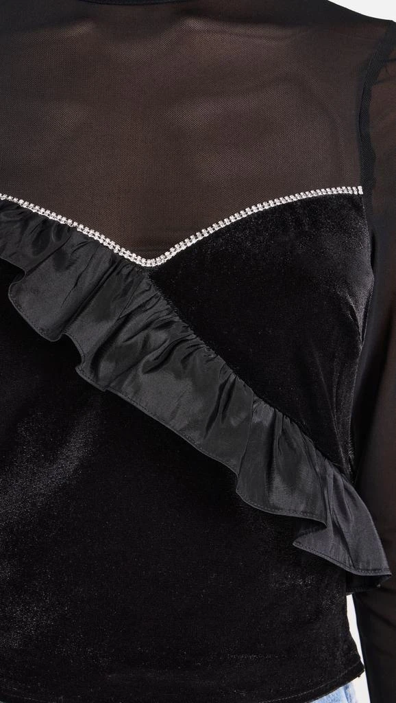 SAYLOR Dascha Velvet and Mesh Top 5