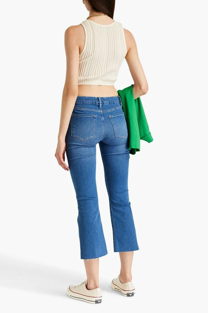 FRAME Le Crop Mini Boot cropped mid-rise bootcut jeans 3