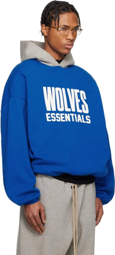 Essentials Blue & Gray NBA Wolves Pull Over Hoodie 2