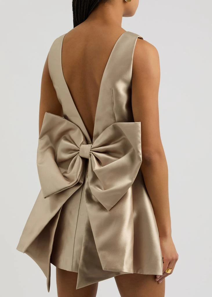 ODD MUSE Ultimate Muse Bow satin mini dress 3