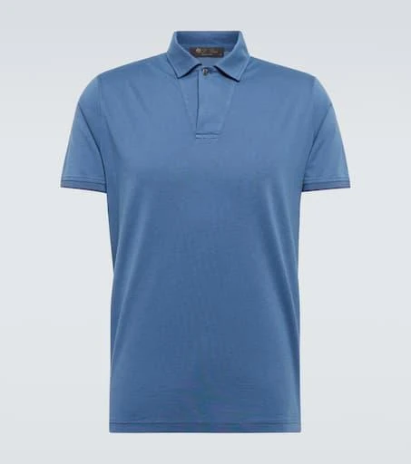 Loro Piana Cotton and silk piqué polo shirt 1