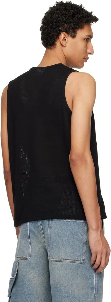Courrèges Black Printed Mesh Tank Top 3