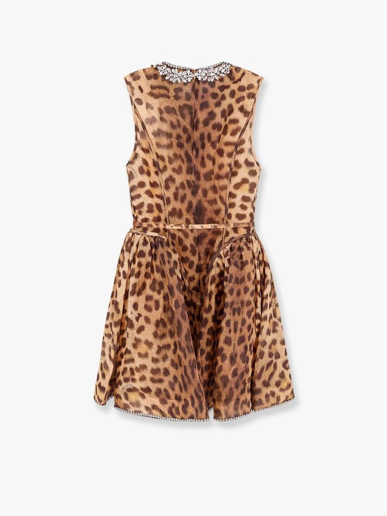 Zimmermann Linen and silk mini dress with animalier print 5