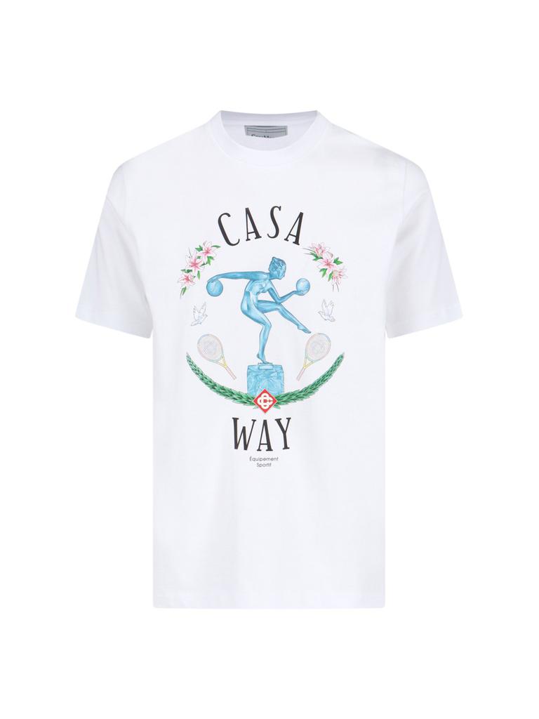 Casablanca White 'Casa Racing' 3D T-Shirt XXXL - T-Shirts