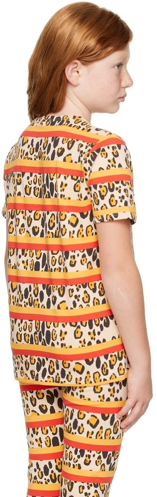 Mini Rodini Kids Beige Leopard Stripe T-Shirt 3