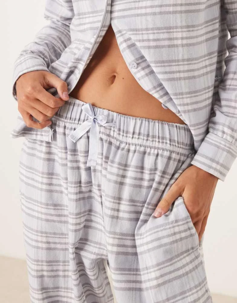 Brave Soul Brave Soul Cotton long sleeve shirt pyjama set in blue 3
