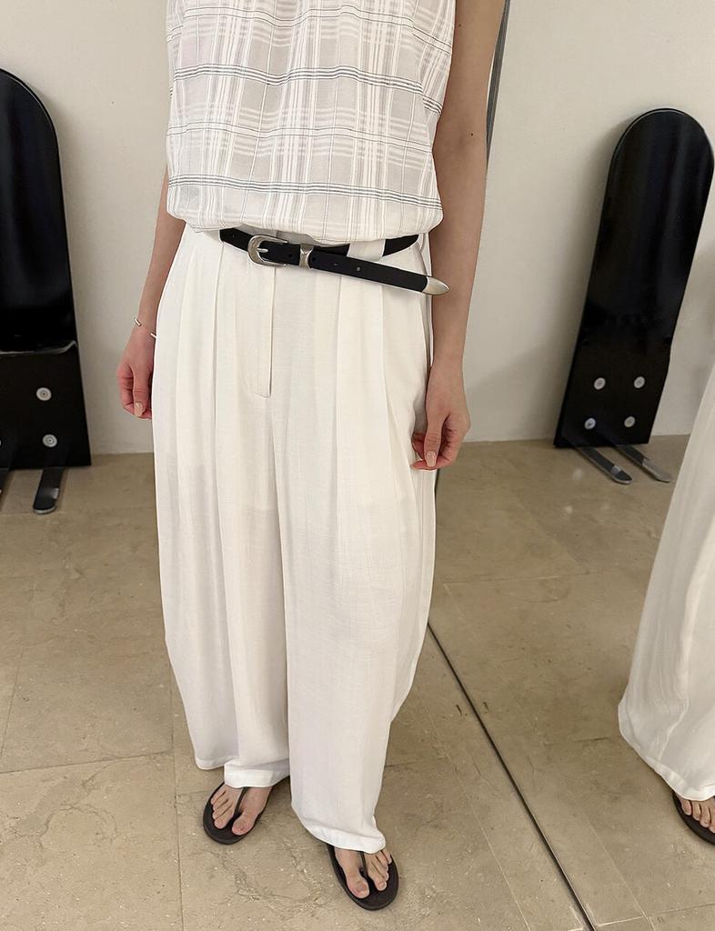 Pixie Market White Draped Trousers -PREORDER