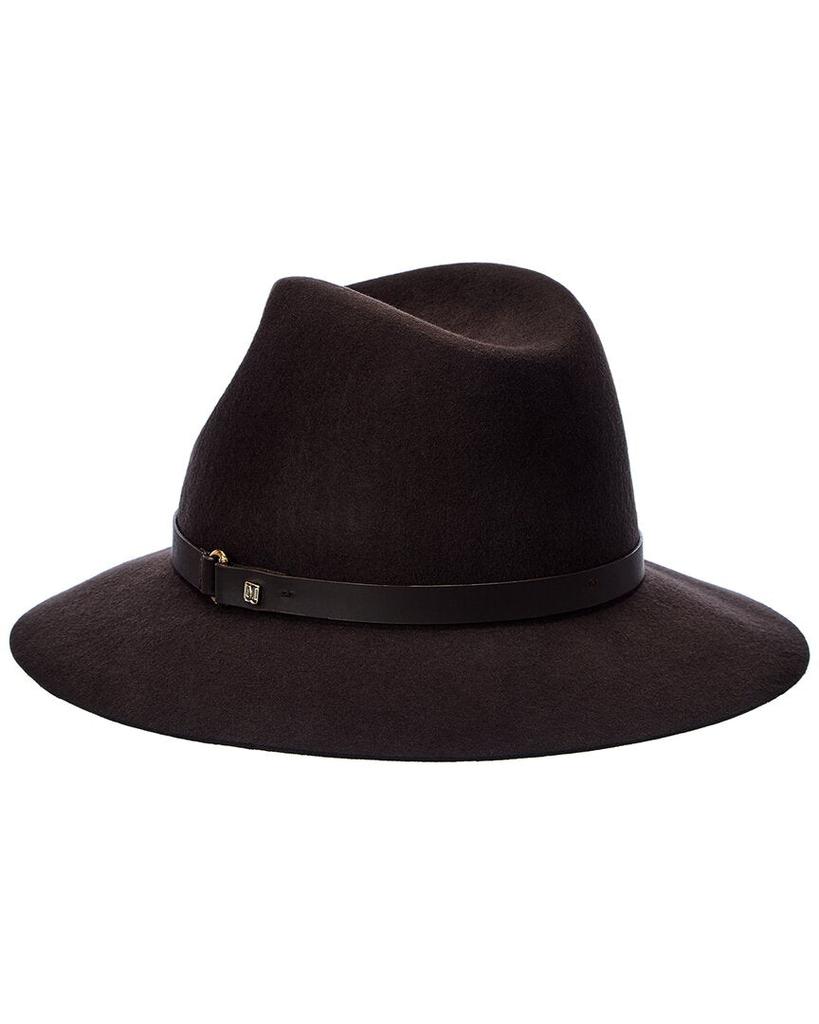 Bruno Magli Leather-Trim Wool Felt Fedora