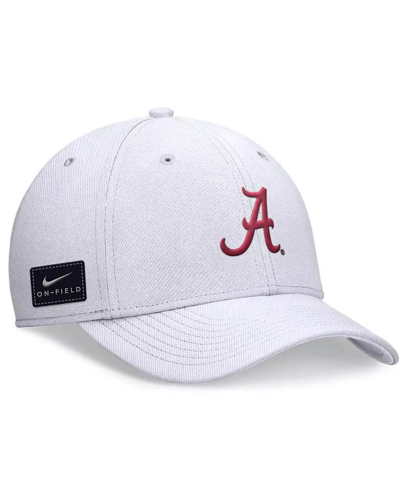 NIKE Men's White Alabama Crimson Tide 2024 On-Field Swoosh Flex Hat