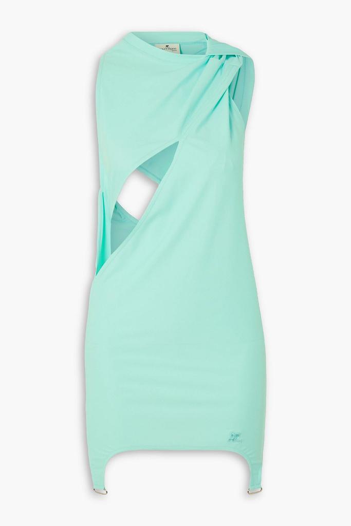 courreges Cutout twisted stretch-jersey mini dress