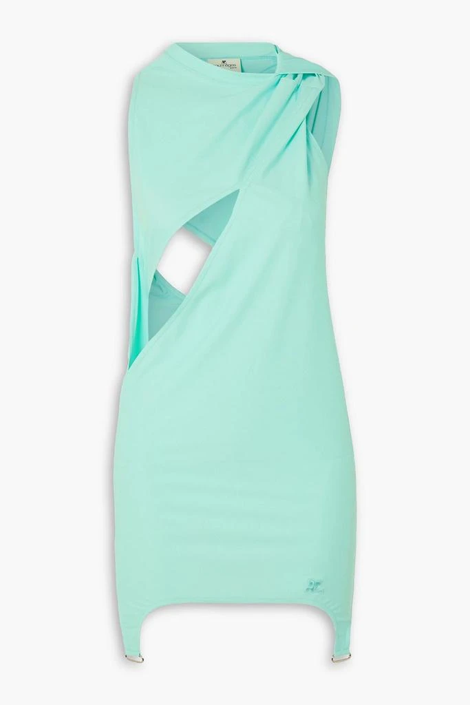 COURREGES Cutout twisted stretch-jersey mini dress 1