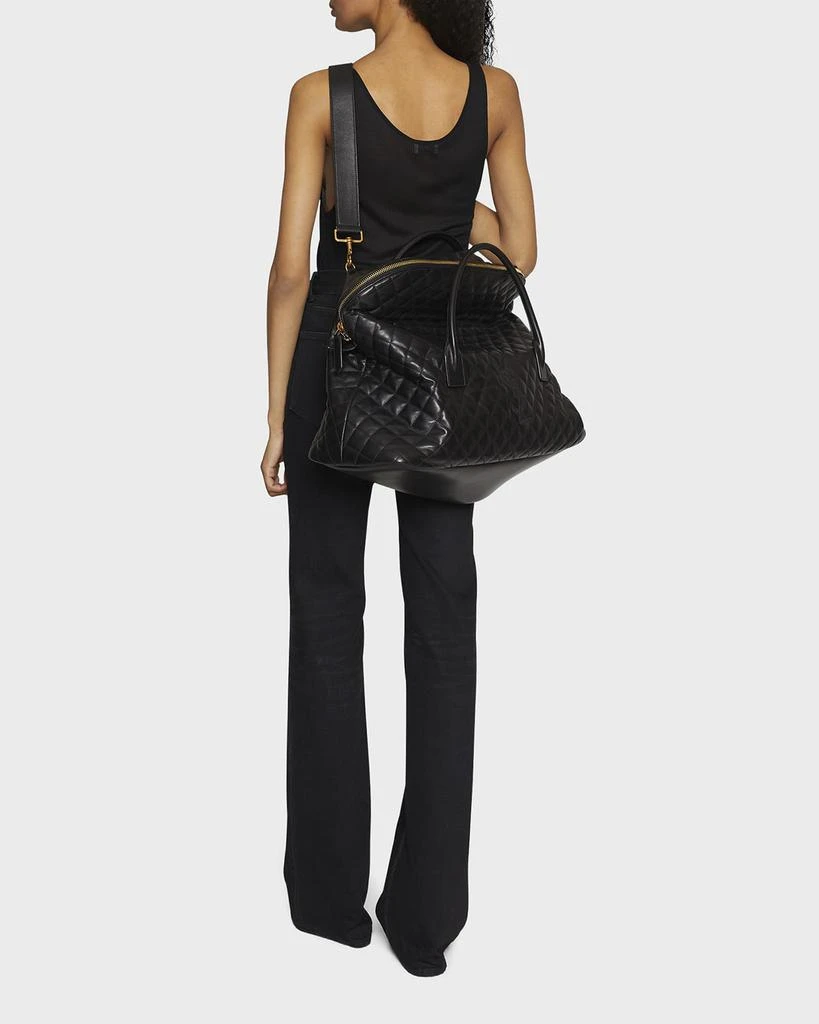 Yves Saint Laurent Es Giant YSL Travel Bag in Smooth Quilted Leather 5