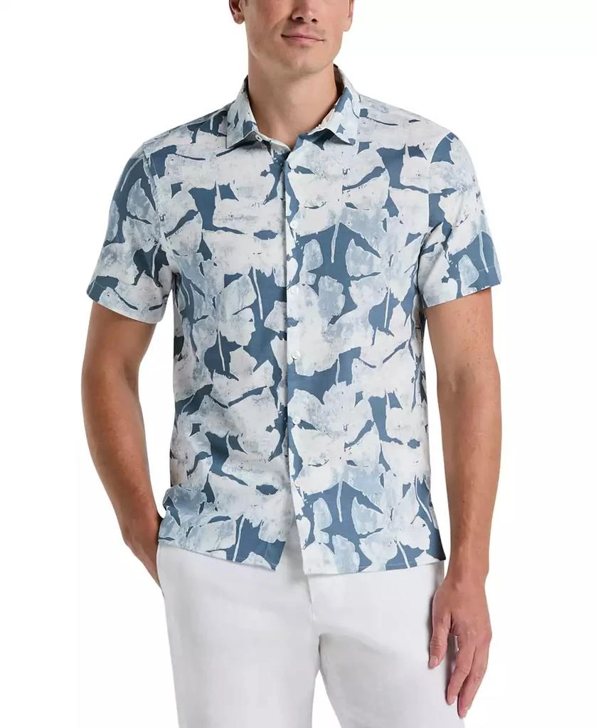 Perry Ellis Men's Short Sleeve Leaf Print Button-Front Shirt 1