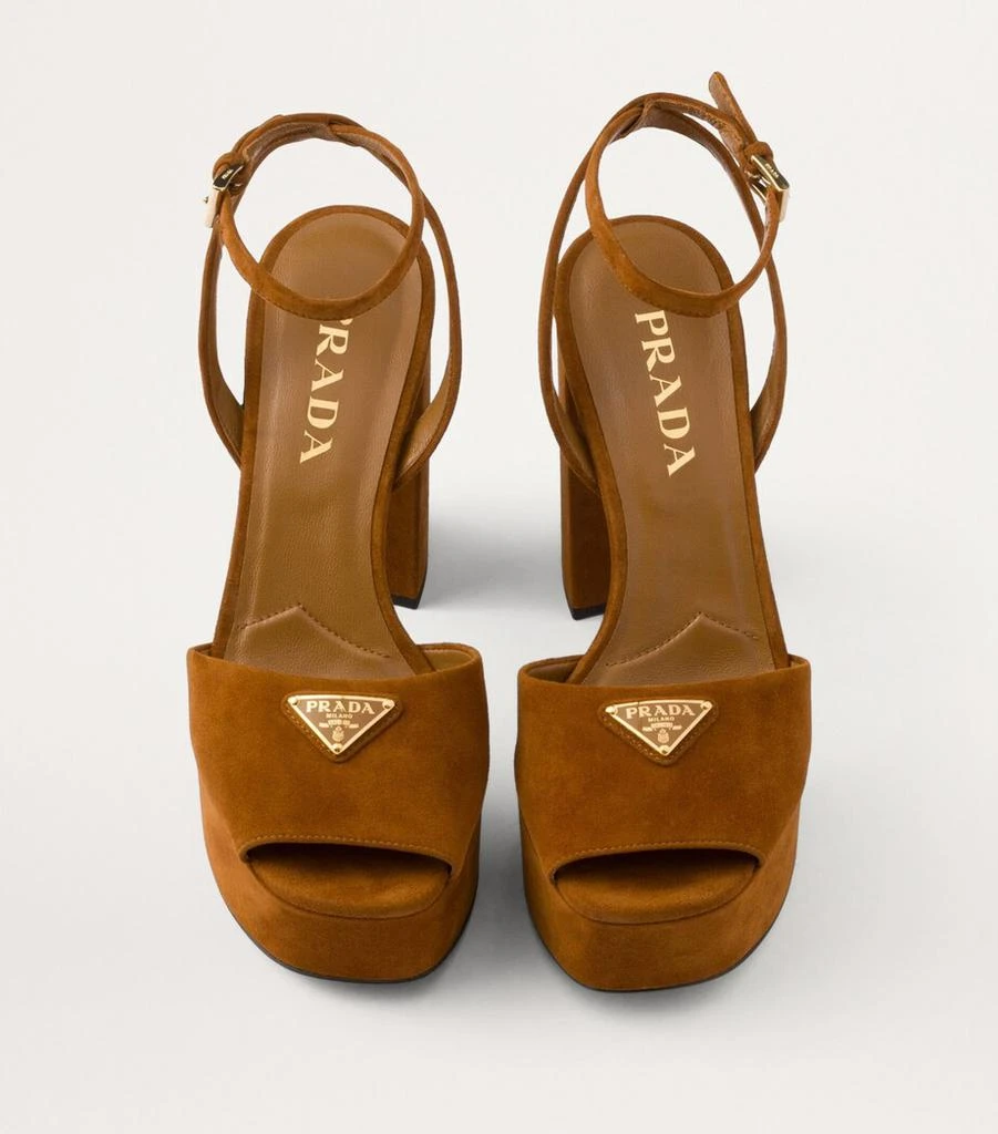 Prada Suede Platform Sandals 115 3