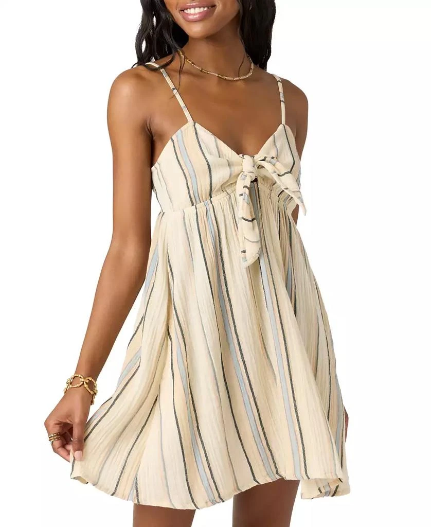 O'Neill Juniors' Natalya Cotton Striped Mini Dress 1