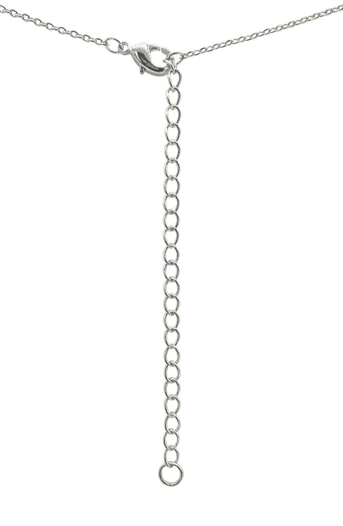 ADORNIA FINE Sterling Silver Birthstone Halo Pendant Necklace