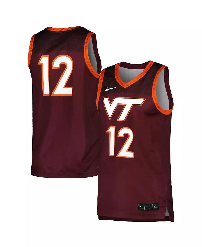 NIKE Men's Maroon Virginia Tech Hokies Replica Basketball Jersey 1