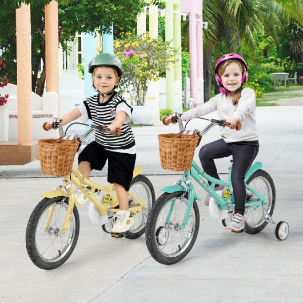 Hivvago 16 Inch Kids Bike Adjustable Bicycle with Reflectors and Bell for Children 4-7 Years Old-16 inches