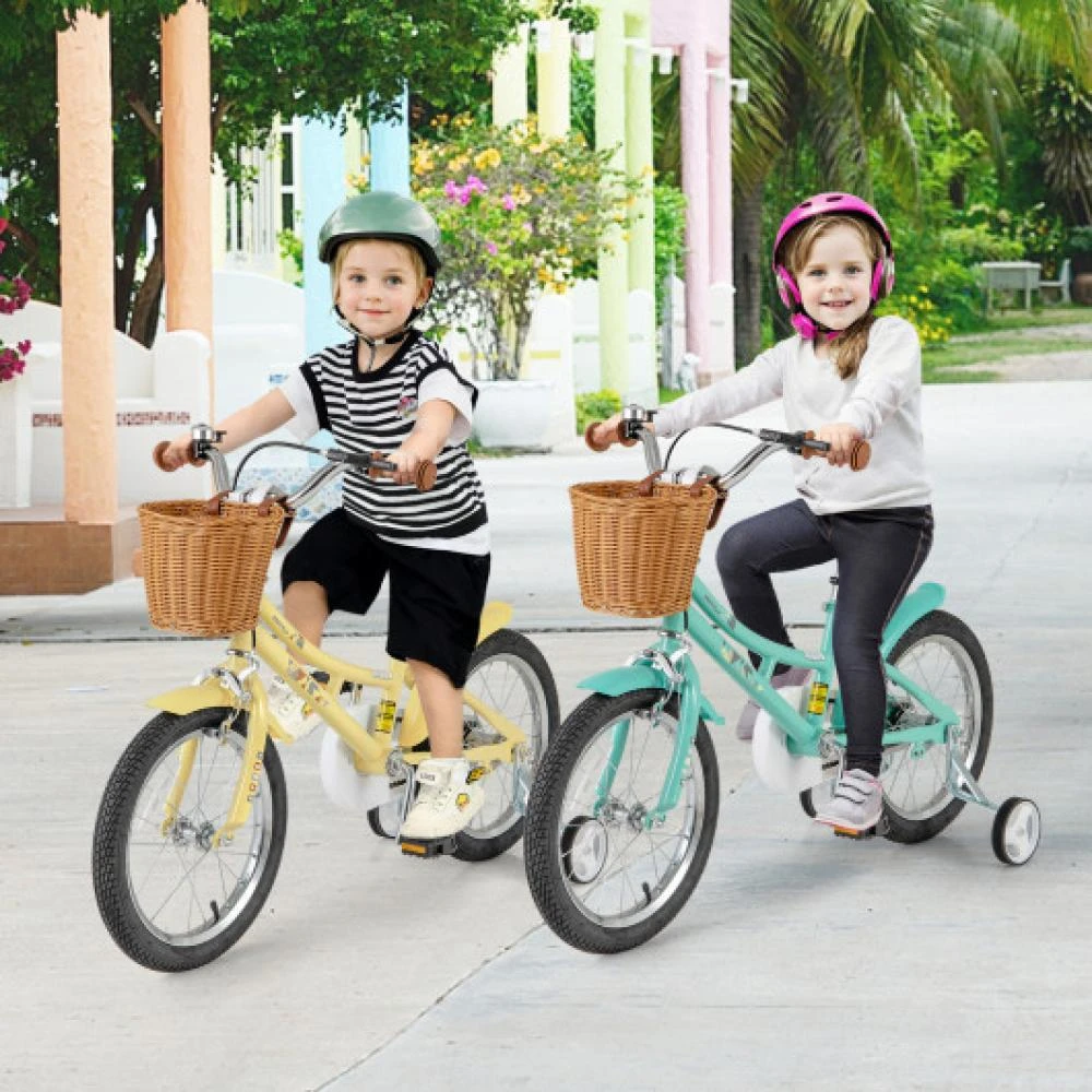 Hivvago 16 Inch Kids Bike Adjustable Bicycle with Reflectors and Bell for Children 4-7 Years Old-16 inches 2