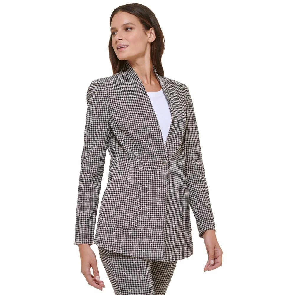 Tommy Hilfiger Women's Printed One-Button Blazer 3