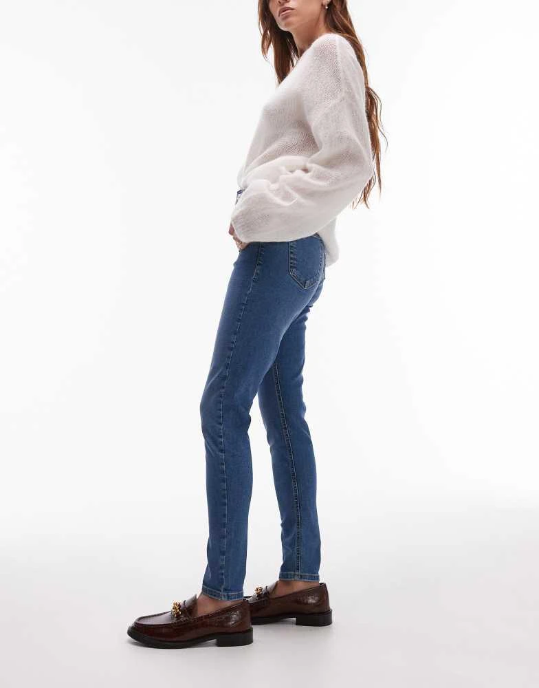 Topshop Topshop Jamie high rise skinny jean in mid blue 2