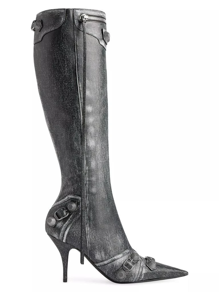 Balenciaga Cagole 90MM Boots Denim Print 1