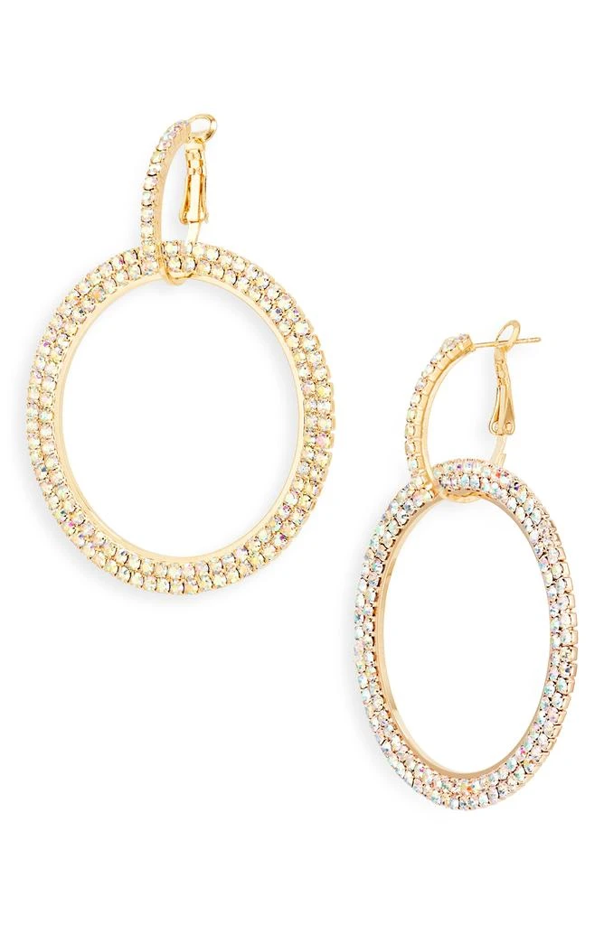 Tasha Crystal Circle Drop Earrings