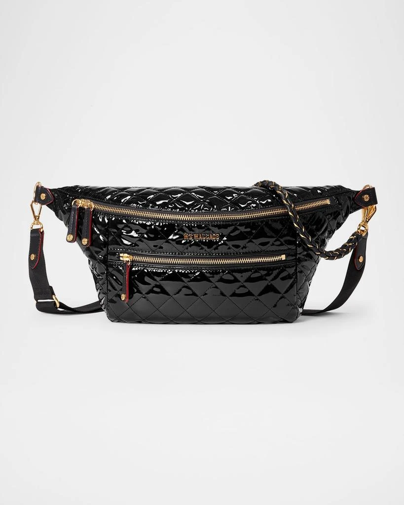 MZ Wallace Crosby Patent Quilted Sling Belt Bag 1
