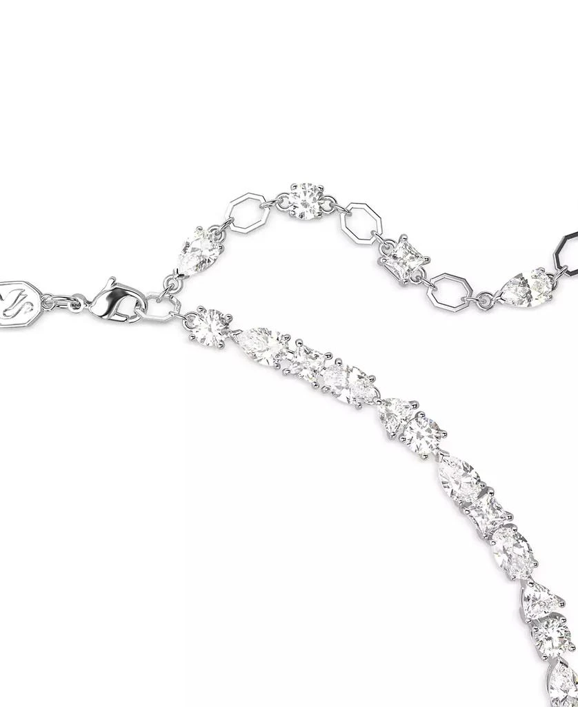 Swarovski Silver-Tone Crystal V-Shape Collar Necklace, 15" + 2-3/4" extender 3