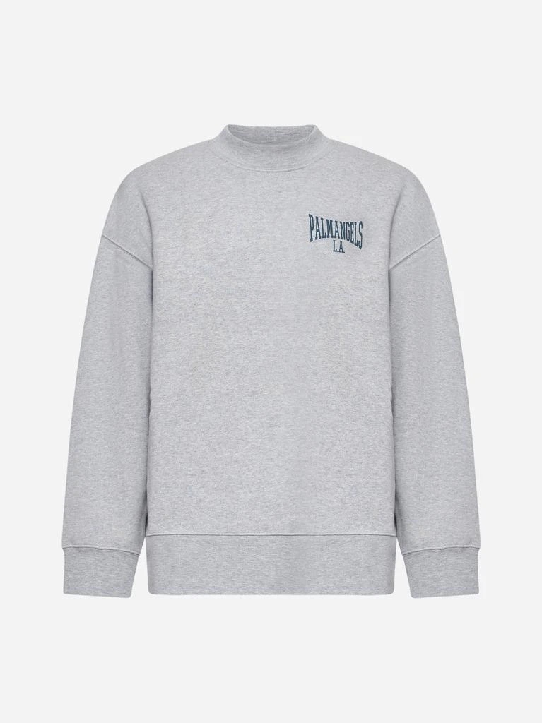 Palm Angels Grey College sweatshirt 1