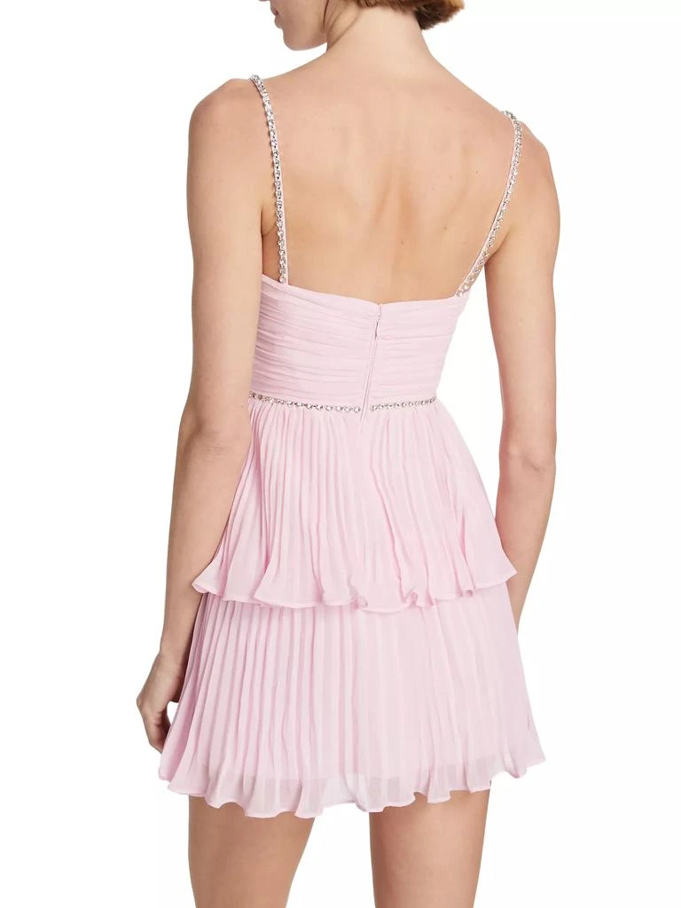 Self Portrait Tiered Chiffon Diamante Minidress 5