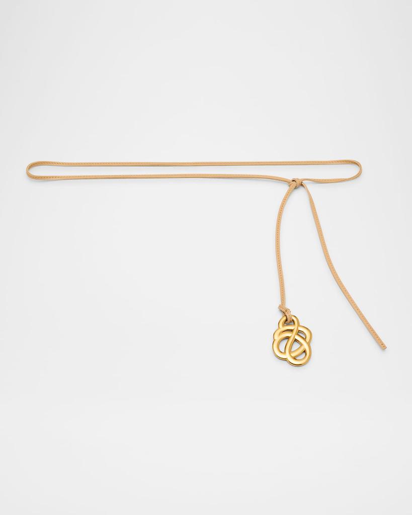 BY MALENE BIRGER Sallon Embellished Leather Self-Tie Belt