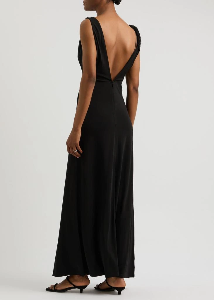 green emerald velvet dress Evening tank dress black  TOTEME