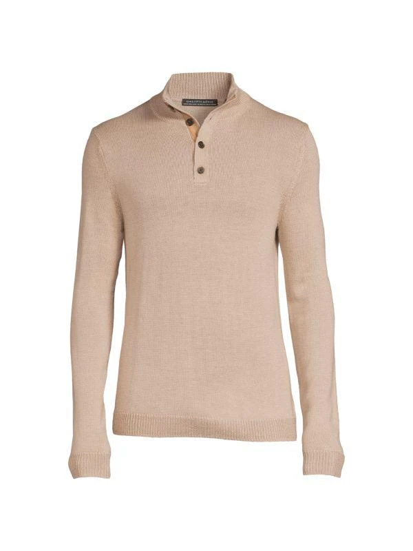 Saks Fifth Avenue Merino Blend Henley Sweater 3
