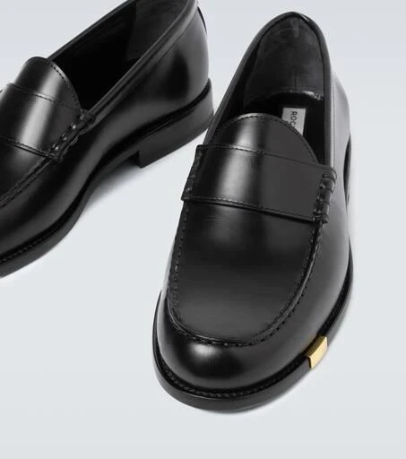 ROCHAS Leather penny loafers 3