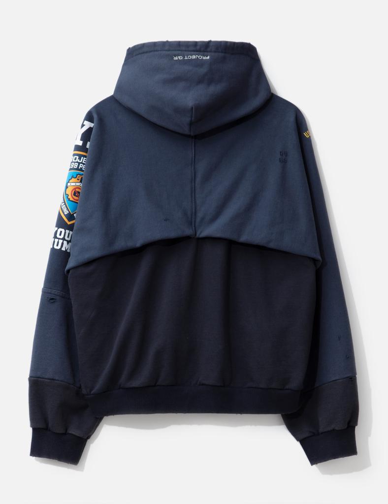 トップス PROJECT G/R RECONSTRUCTED FOLDED HOODIE PROJECT G/R - Reconstructed Folded Zip Hoodie | HBX