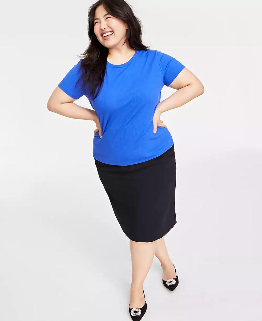 On 34th Women’s Ribbed T-Shirt, Created for Macy’s