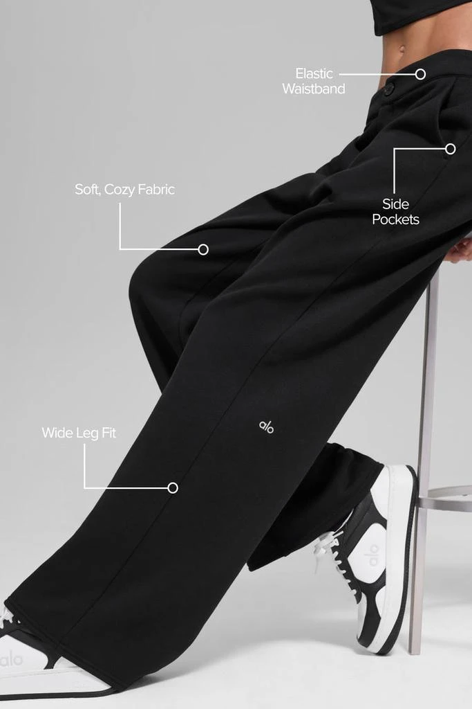 Alo High-Waist Sweatpant Trouser - Black 2
