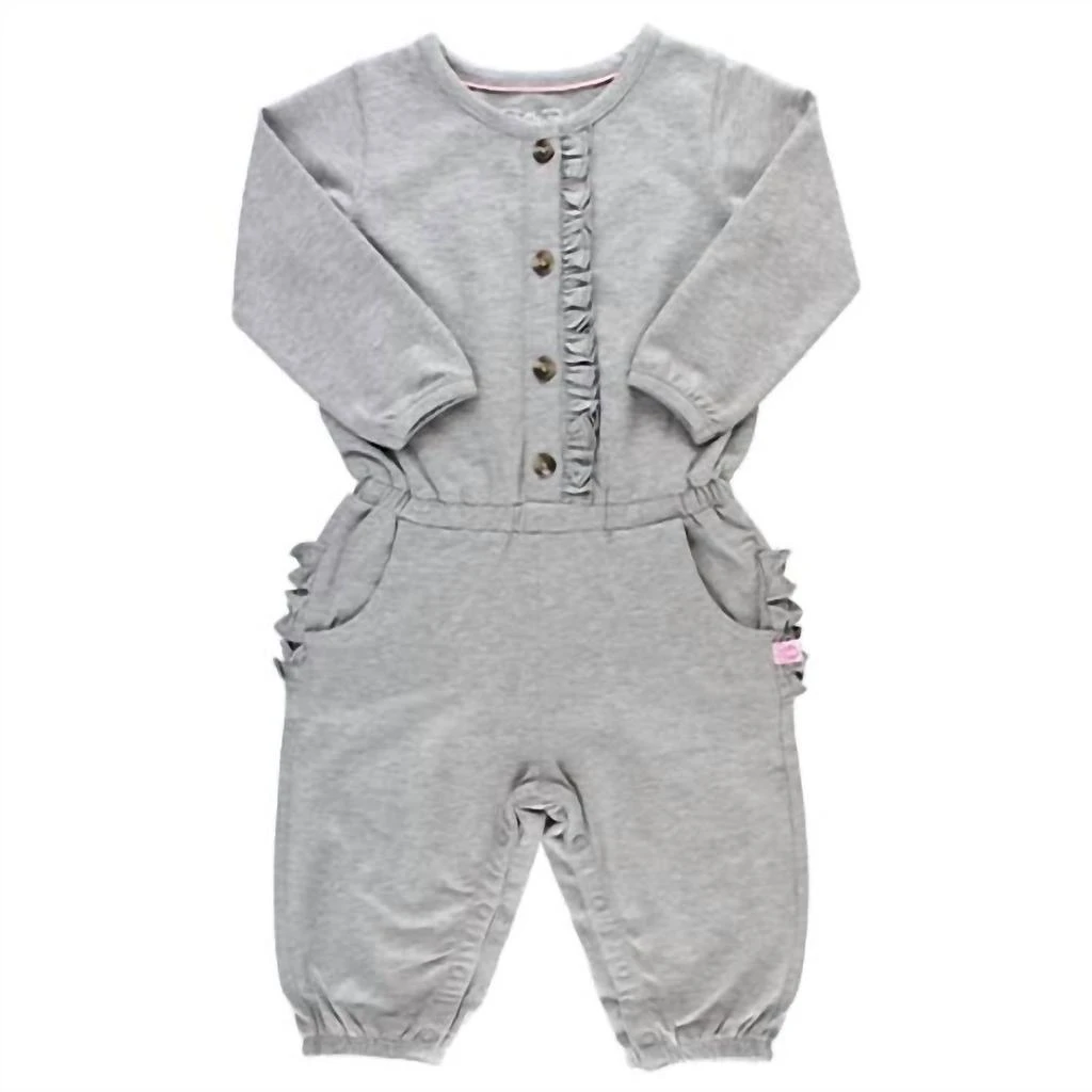 RuffleButts Rufflebutts - Girl
s Full Length Long Sleeve Romper
