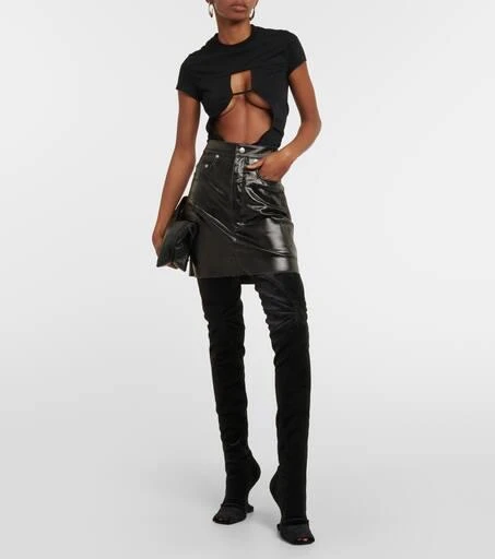 Rick Owens Cantilever velvet over-the-knee boots 2