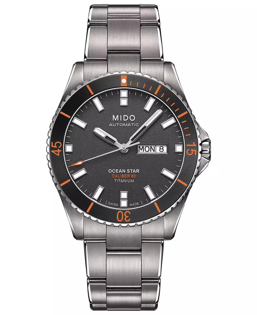 MIDO Men's Swiss Automatic Ocean Star Captain V Titanium Bracelet Watch 42.5mm