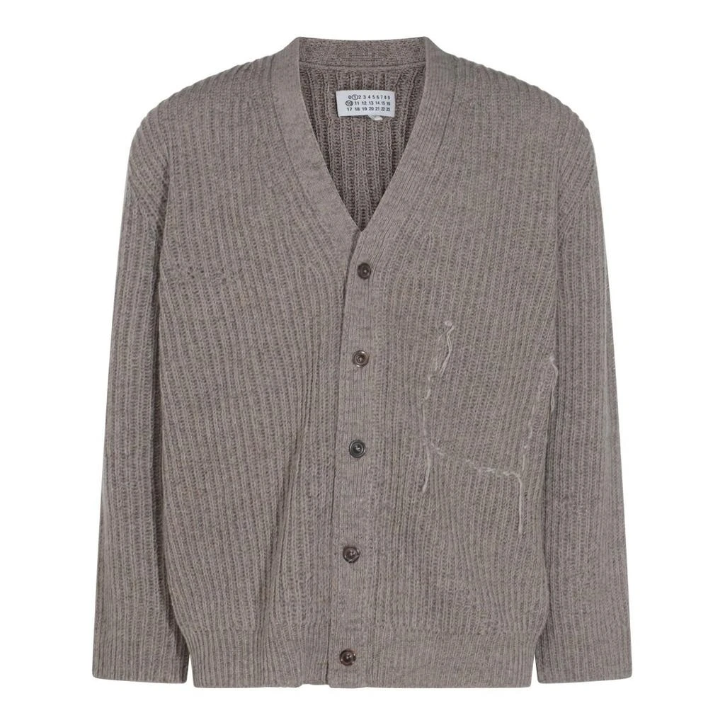 MAISON MARGIELA Maison Margiela Ribbed Buttoned Cardigan from Cettire