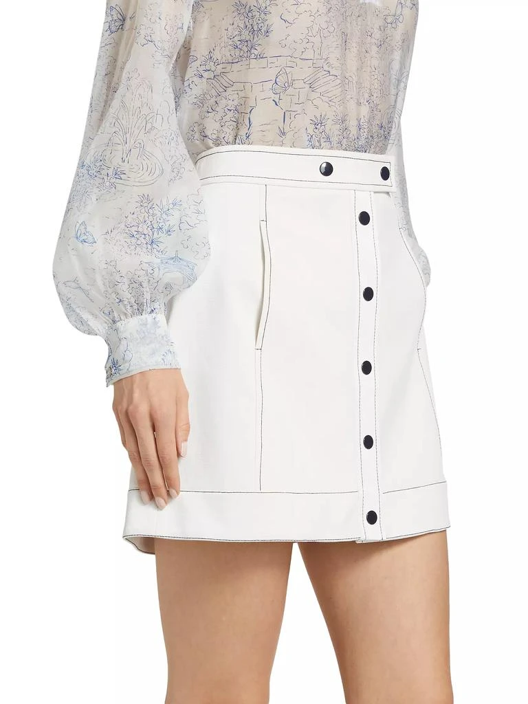 Cinq à Sept Ciara Topstitch Miniskirt 4