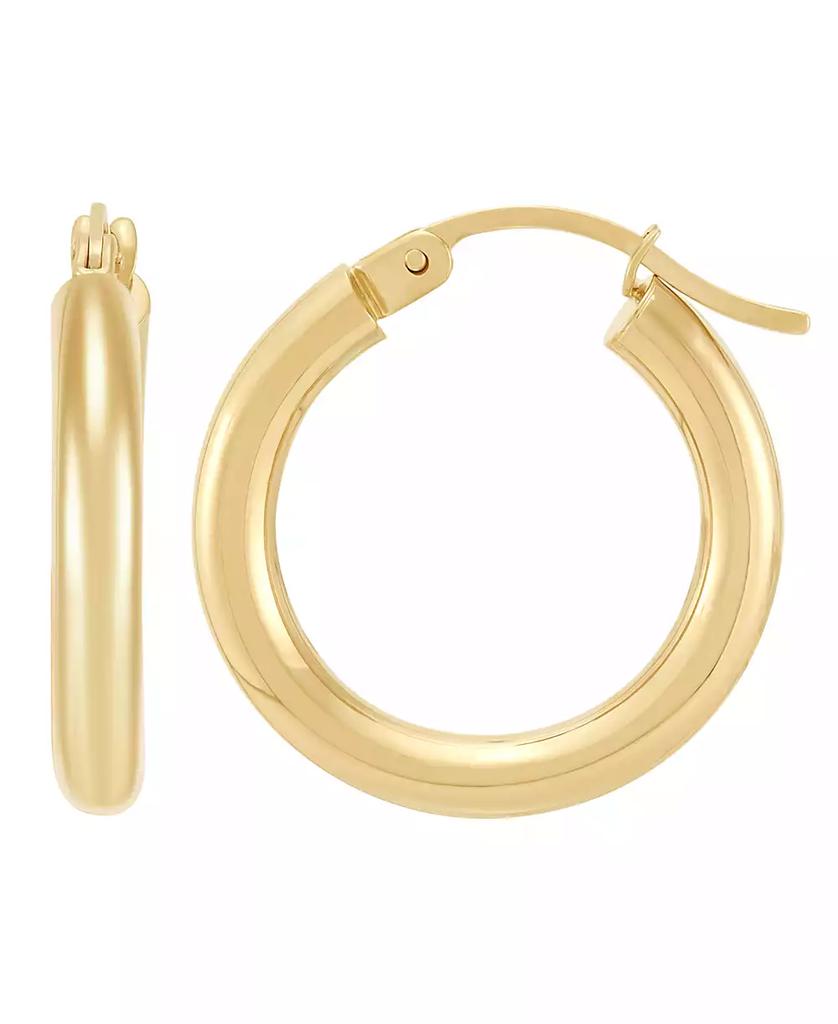 Macy's Polished Tube Hoop Earrings in 14K Yellow Gold