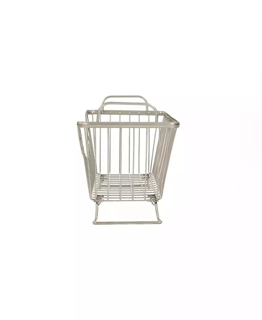 Spectrum Diversified Ashley Stackable Wire Basket with Raised Feet and Looped Handles, Small 8
