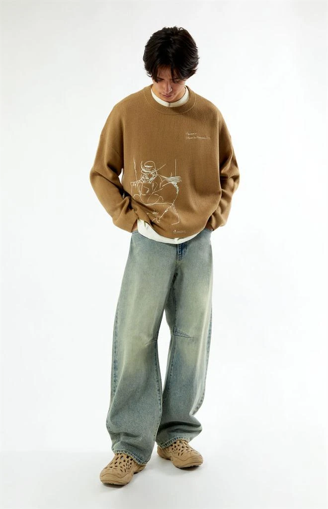 The Met x PacSun Man at a Café Table Paris Cropped Sweater 5