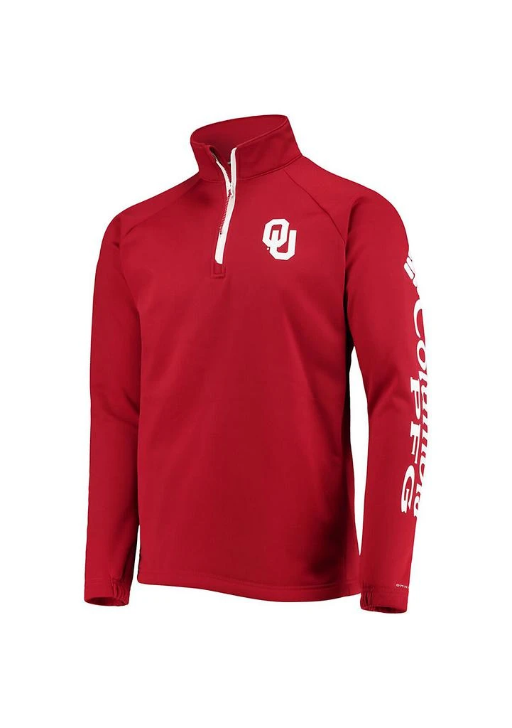 Columbia NCAA Oklahoma Sooners Terminal Tackle Fleece Raglan Omni-Shade Quarter-Zip Jacket 2