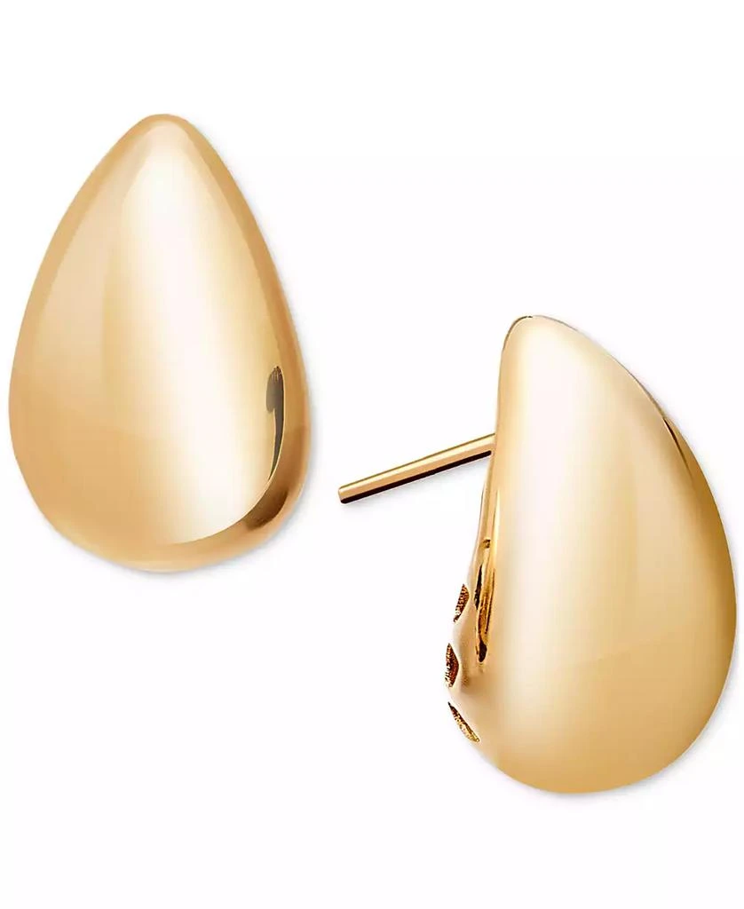 Macy
s Polished Teardrop Dome Stud Earrings in 10k Gold, 5/8"