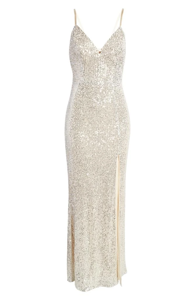Speechless Sequin Side Slit Gown 5
